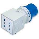 RS PRO IP20 Blue 2P + E Industrial Power Connector Adapter Plug, Socket, Rated At 16A, 230 V