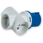 RS PRO IP20 Blue 2P + E Industrial Power Connector Adapter Plug, Socket, Rated At 16A, 230 V
