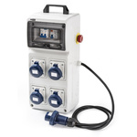 RS PRO IP65 Grey 2P + E Industrial Power Socket, Rated At 16A, 230 V