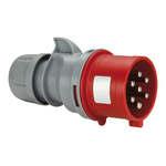 RS PRO IP54 Red Cable Mount 7P Industrial Power Plug, Rated At 16A, 400 V