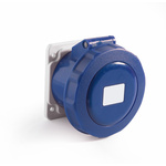 RS PRO IP67 Blue Panel Mount 2P + E Industrial Power Socket, Rated At 16A, 200 → 250 V