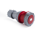 RS PRO IP67 Red Cable Mount 3P + N + E Industrial Power Socket, Rated At 125A, 380 → 415 V