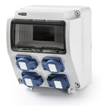 RS PRO IP44 Grey 2P + E Industrial Power Socket, Rated At 16A, 230 V