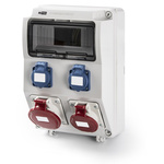 RS PRO IP44 Grey Industrial Power Plug, Rated At 32A, 400 V