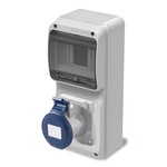 RS PRO IP44 Grey 2P + E Industrial Power, Rated At 16A, 230 V