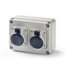 RS PRO IP44 Grey 3P Industrial Power Plug, Rated At 16A, 110 V