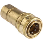 Parker Brass Female Hydraulic Quick Connect Coupling, G 1/4 Female