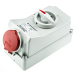 MENNEKES Switchable IP44 Industrial Interlock Socket 3PN+E, Earthing Position 6h, 16A, 400 V