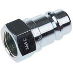 Parker Steel Male Hydraulic Quick Connect Coupling, G 1/2 Female
