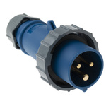 MENNEKES, AM-TOP IP67 Blue Cable Mount 3P Industrial Power Plug, Rated At 16A, 230 V