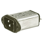 Schurter 4A, 250 V ac Male Panel Mount IEC Filter 4.5053, Solder None Fuse