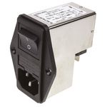 Schurter 2A, 250 V ac Male Panel Mount Filtered IEC Connector 4304.4022, Solder