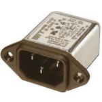 Roxburgh EMC 6A, 250 V ac/dc Screw Mount IEC Inlet Filter RIX0642P, Pin