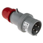 Scame IP44 Red Cable Mount 3P + E Industrial Power Plug, Rated At 16A, 415 V