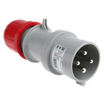 Scame IP44 Red Cable Mount 3P + E Industrial Power Plug, Rated At 32A, 415 V