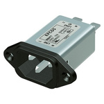 EPCOS 10A, 250 V ac/dc Panel Mount IEC Inlet Filter B84771A0010A000, Tab