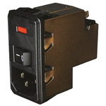 TE Connectivity 10A, 250 V ac Male Flange Mount IEC Filter 2 Pole PM0SXDHXB, Faston 2 Fuse