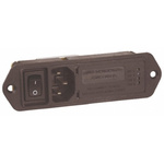 TE Connectivity 5A, 250 V ac Male Flange Mount IEC Filter 2 Pole 5EFM4S, Spade 1, 2 Fuse