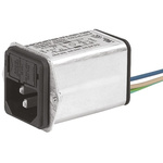 Schurter 2A, 125 V ac, 250 V ac Male Screw Filtered IEC Connector 4301.7002, Quick Connect 1, 2 Fuse