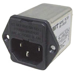 Roxburgh EMC 2A, 250 V ac Male Panel Mount IEC Filter RIR202C2H, Tab 2 Fuse