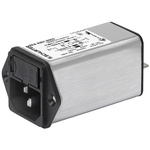 Schurter 10A, 250 V ac Male Screw Filtered IEC Connector 2 Pole 4301.5209, Quick Connect 2 Fuse