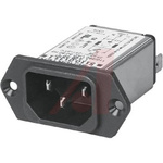 Schurter 3A, 250 V ac Male Screw Filtered IEC Connector 5110.0333.1, Quick Connect None Fuse