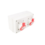 Scame IP44 Red Surface Mount Socket, Rated At 16A, 346 → 415 V