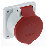 MENNEKES IP44 Red Panel Mount 3P + N + E Industrial Power Socket, Rated At 16A, 400 V