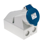 MENNEKES IP44 Blue Wall Mount 3P Right Angle Socket, Rated At 32A, 230 V