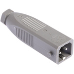 Hirschmann, ST IP54 Grey Cable Mount 2P + E Heavy Duty Power Connector Plug, Rated At 16A, 250 V