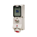 MENNEKES IP67 Red, White Wall Mount, Rated At 16A, 400 V