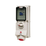 MENNEKES IP67 Red, White Wall Mount, Rated At 32A, 400 V