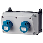 MENNEKES IP44 Blue Wall Mount Socket, Rated At 16A, 230 V