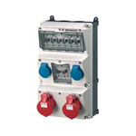 MENNEKES IP44 Blue, Red Wall Mount, Rated At 16A, 400 V