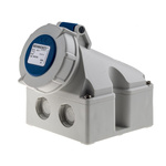 MENNEKES IP67 Blue Wall Mount 3P 25 ° Industrial Power Socket, Rated At 16A, 230 V