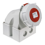 MENNEKES IP67 Red Wall Mount 4P 25 ° Industrial Power Socket, Rated At 32A, 400 V