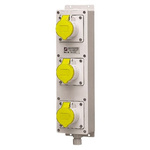 MENNEKES IP44 Yellow Wall Mount, Rated At 16A, 110 V