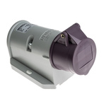 MENNEKES IP44 Purple Wall Mount 2P Right Angle Socket, Rated At 16A, 20 → 25 V