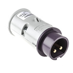 MENNEKES IP44 Purple Cable Mount 2P Industrial Power Plug, Rated At 16A, 20 → 25 V
