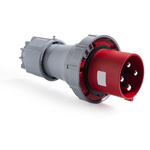 RS PRO IP67 Red Cable Mount 3P + E Industrial Power Plug, Rated At 125A, 380 → 415 V