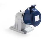 RS PRO IP44 Blue Panel Mount 2P + E Industrial Power Socket, Rated At 32A, 200 → 250 V