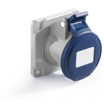RS PRO IP44 Blue Panel Mount 2P + E Industrial Power Socket, Rated At 16A, 200 → 250 V