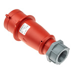 MENNEKES, AM-TOP IP44 Red Cable Mount 7P Industrial Power Plug, Rated At 32A, 400 V