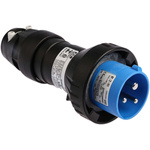 Eaton IP66 Blue Cable Mount 2P + E Power Connector Plug ATEX, Rated At 16A, 240 V