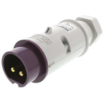 MENNEKES IP44 Purple Cable Mount 2P Industrial Power Plug, Rated At 16A, 20 → 25 V