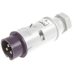 MENNEKES IP44 Purple Cable Mount 3P Industrial Power Plug, Rated At 16A, 20 → 25 V