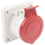 Scame IP44 Red Panel Mount 3P + E Industrial Power Socket, Rated At 16A, 415 V