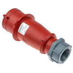 MENNEKES IP44 Red Cable Mount 3P + N + E Industrial Power Plug, Rated At 32A, 400 V,With Phase Inverter