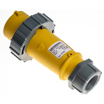 MENNEKES, AM-TOP IP67 Yellow Cable Mount 3P Industrial Power Plug, Rated At 16A, 110 V