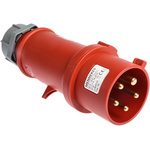 MENNEKES, StarTOP IP44 Red Cable Mount 3P + N + E Industrial Power Plug, Rated At 32A, 400 V